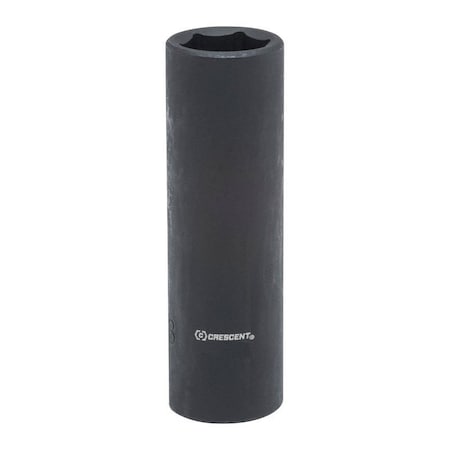 Weller Crescent 12 mm X 1/2 in. drive Metric 6 Point Deep Impact Socket 1 pc CIMS28N